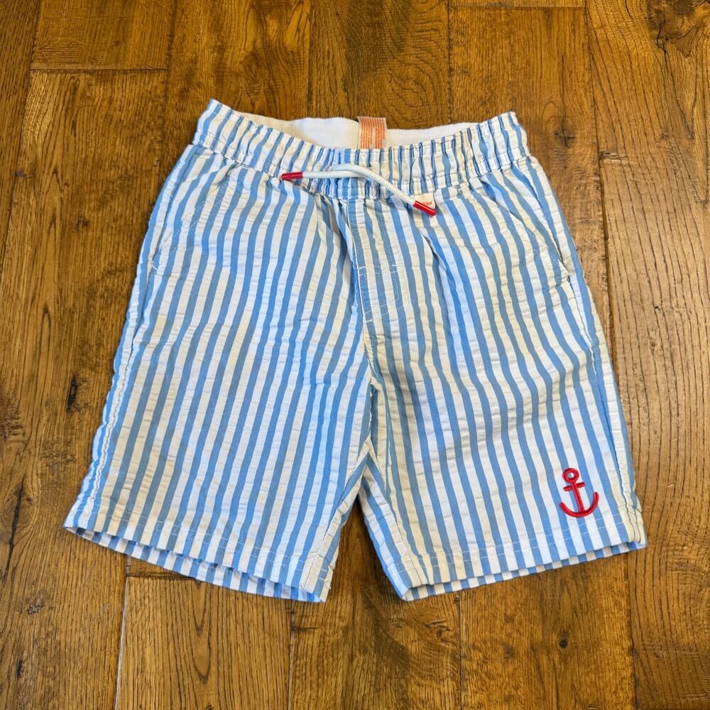 Lot of 7 Boys Summer Clothing Sz 6/7 Swim Trunks Adjustable Shorts Shirts Messi - Picture 14 of 15